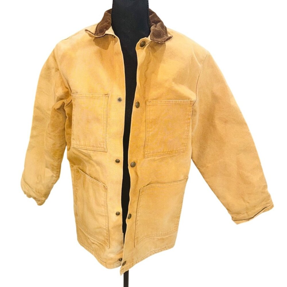 Vintage Walls Detroit Blanket Lined Tan Chore Coat Youth 18 Canvas Work Jacket